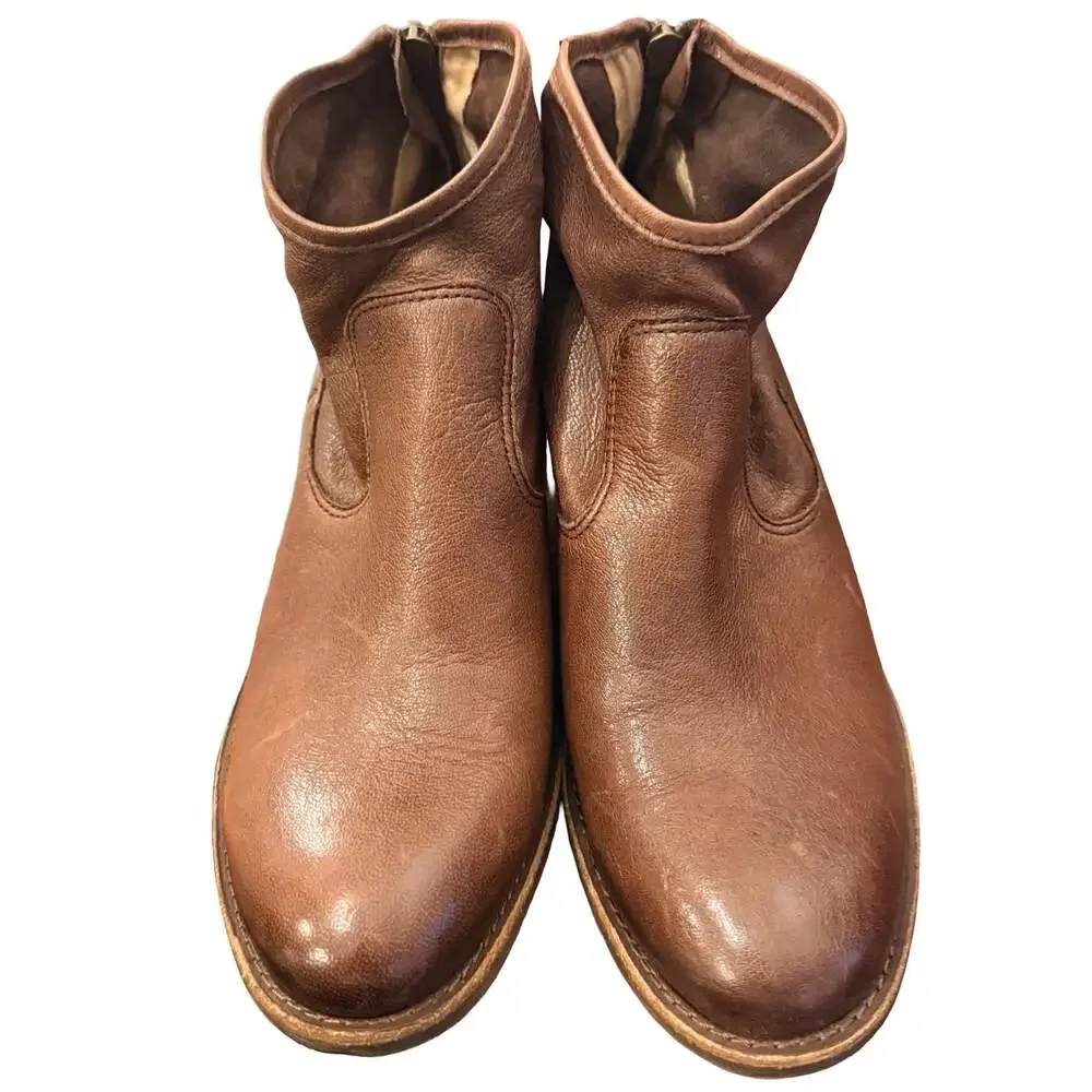 Sofft Aisley Women's Leather Ankle Booties in Cocoa Brown